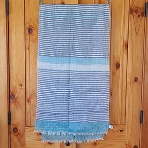 FRAAS Summer Beach Stripe Linen Cotton Blend Scarf